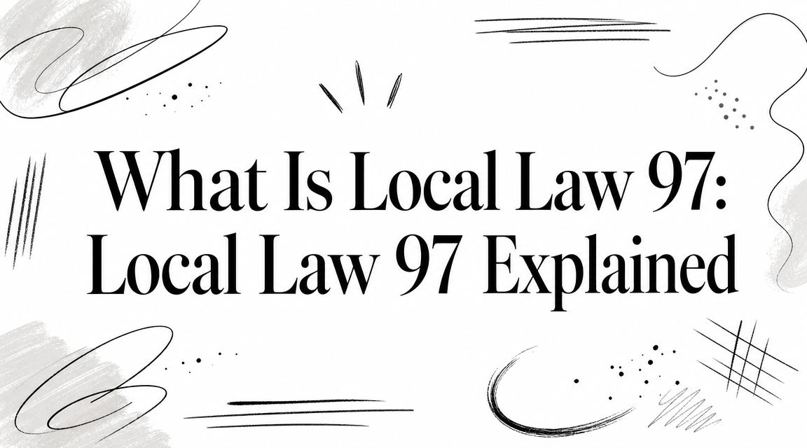 What Is Local Law 97: Local Law 97 Explained